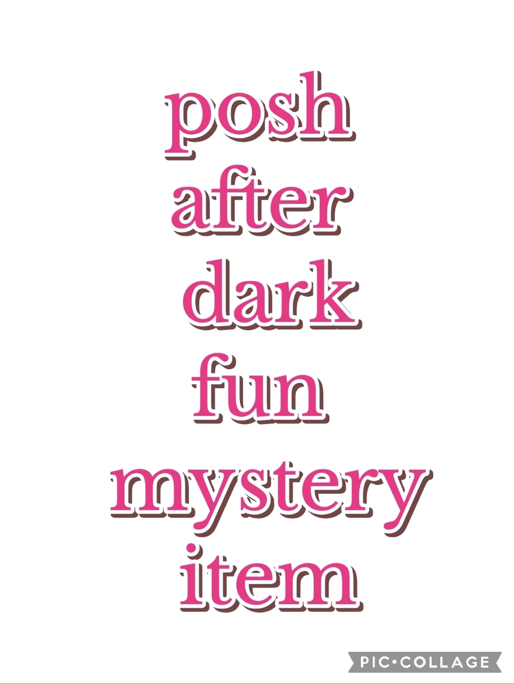 Mystery Posh After Dark Fun Item - Pink Text